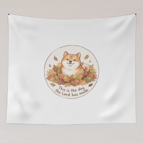 Item preview, Christian Cottagecore Shiba Inu Autumn Tote Bag Psalm 118 This is the Day Bible Verse Gift designed and sold by Small & Beloved.
