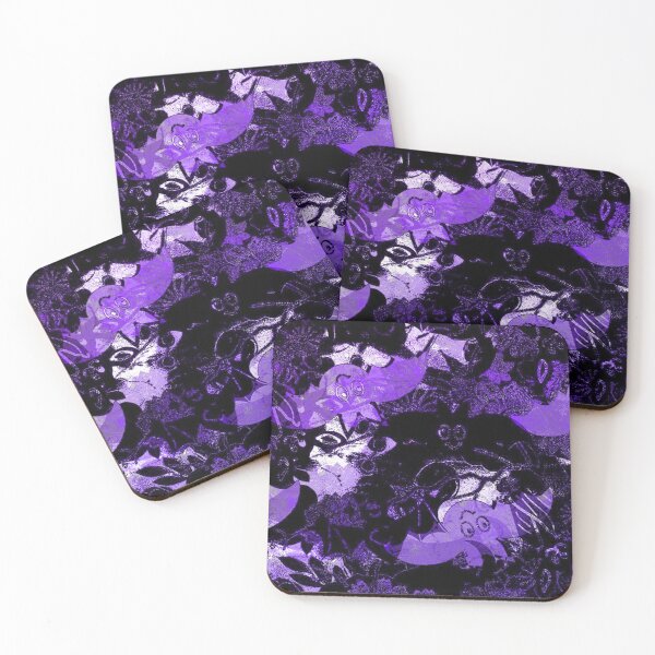 Item preview, Purple Bats Gothic Pattern — Dark Cottagecore Halloween Art designed and sold by BatNature.