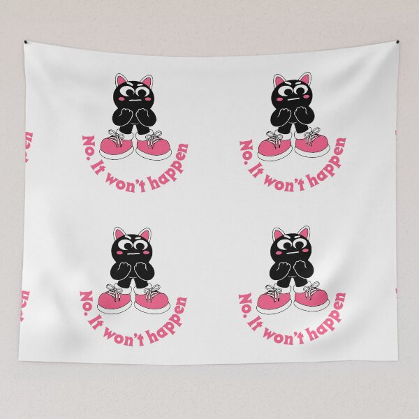 Item preview, Retro Moody Black Cat - No, no sucederá designed and sold by ArtistryPulse90.