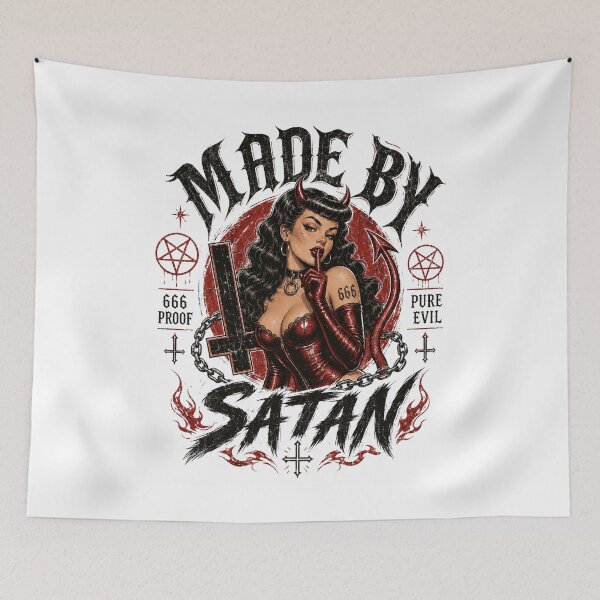 Item preview, Made By Satan Vintage Devil Pinup Goth designed and sold by Region.