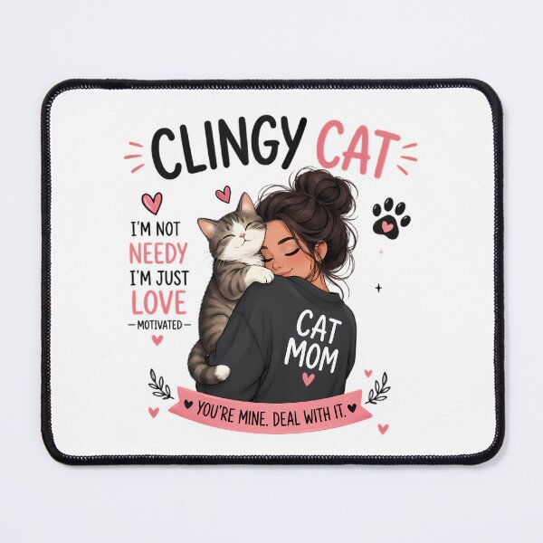 Item preview, Clingy Cat Mom Cute Design designed and sold by Stick-Artistry.