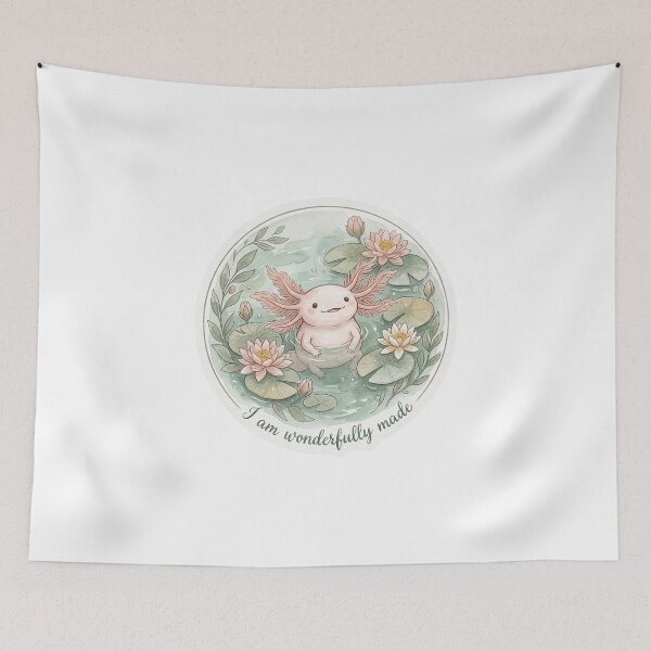 Item preview, Christian Cottagecore Axolotl Lily Pond Tote Bag Psalm 139 Wonderfully Made Bible Verse Gift designed and sold by Small & Beloved.