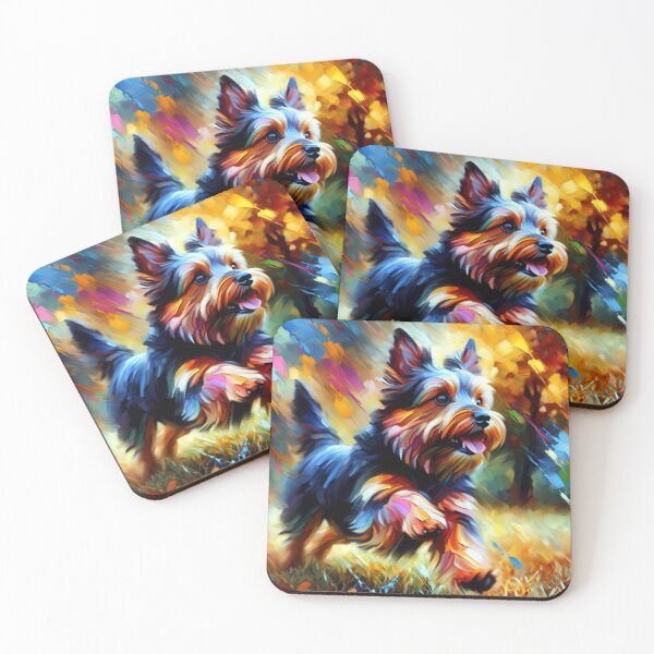 Item preview, 3. Title Australian Terrier Acrylic Art: Blue and Tan Aussie Terrier designed and sold by Puppy Puzzles Plus.