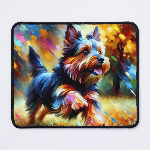 Item preview, 3. Title Australian Terrier Acrylic Art: Blue and Tan Aussie Terrier designed and sold by Puppy Puzzles Plus.