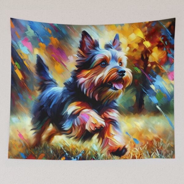 Item preview, 3. Title Australian Terrier Acrylic Art: Blue and Tan Aussie Terrier designed and sold by Puppy Puzzles Plus.