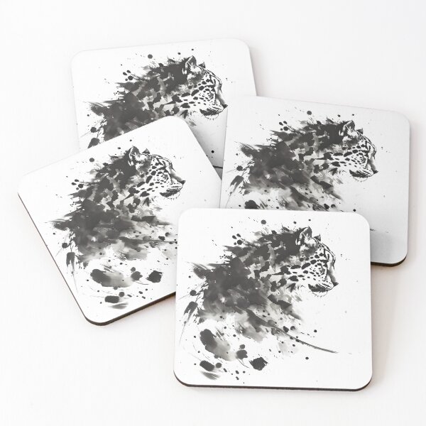 Item preview, Leopard Spots Abstract Ink Wash - Exotic Panthera designed and sold by NitzanEArt.