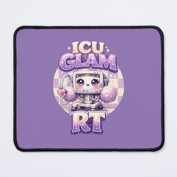 Item preview, Cute Glam Ventilator Mascot RT Nurse Week Checkerboard Kawaii Respiratory Therapist ICU Glam Design designed and sold by ClinicalHubs.