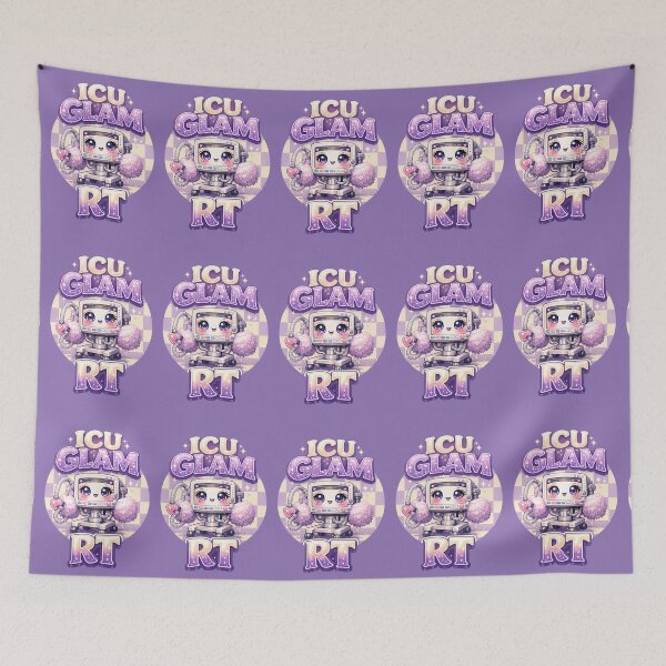 Item preview, Cute Glam Ventilator Mascot RT Nurse Week Checkerboard Kawaii Respiratory Therapist ICU Glam Design designed and sold by ClinicalHubs.