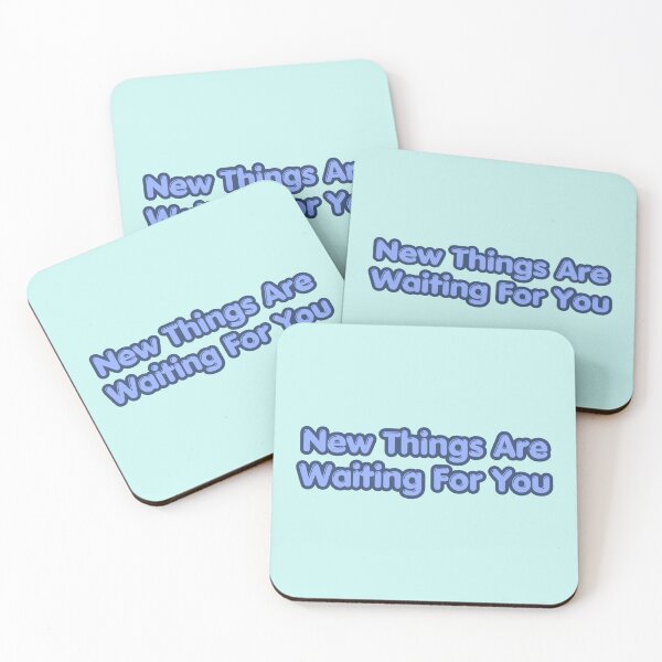 Item preview, New Things Are Waiting For You Text Stickers Prints Posters Wall Art Magnet Home Coffee Cup Decoration TShirt Stationary Notebook Magnet Hat Kitchen Work School Office Redbubble Shop designed and sold by Saritas Boutique Shop.