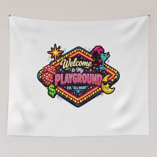 Item preview, Welcome to My Neon Playground Sign designed and sold by Dresut.