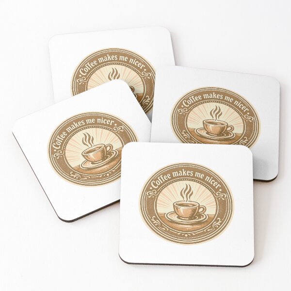 Item preview, Coffee Makes Me Nicer designed and sold by LuveraxArt.