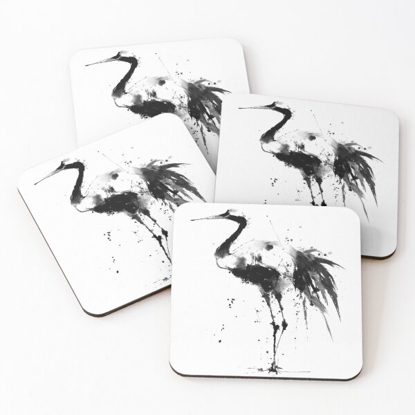 Item preview, Ink Crane – Abstract Elegant Bird Illustration designed and sold by NitzanEArt.