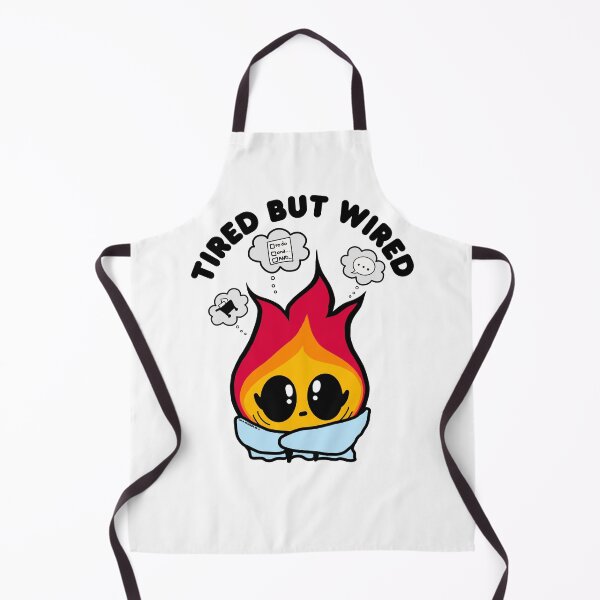Item preview, Tired But Wired Funny Anxiety Sticker designed and sold by Dr. B Sticker Rx.