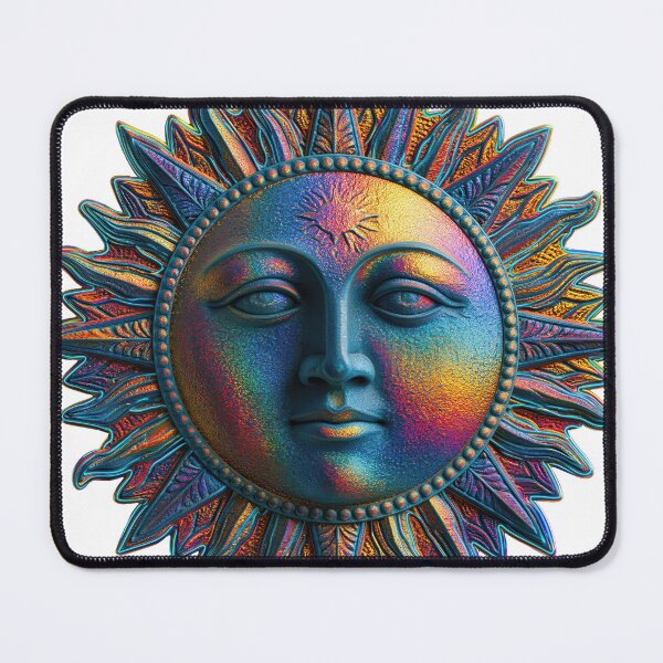 Item preview, Metallic Iridescent Sun Face Art designed and sold by CircaSassy.