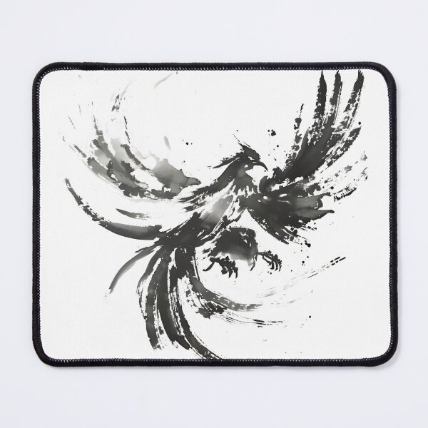 Item preview, Rising Phoenix Japanese Ink Art - Mythical Firebird designed and sold by NitzanEArt.