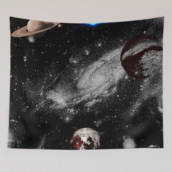 Item preview, Deep cosmic spiral – saturn galaxy nebula void. designed and sold by FahdSpaceArt.