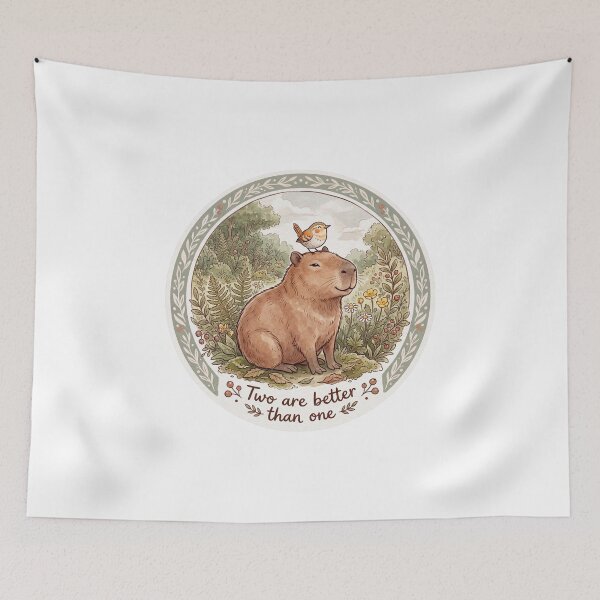 Item preview, Christian Cottagecore Capybara Bird Tote Bag Ecclesiastes 4 Two Are Better Bible Verse Gift designed and sold by Small & Beloved.