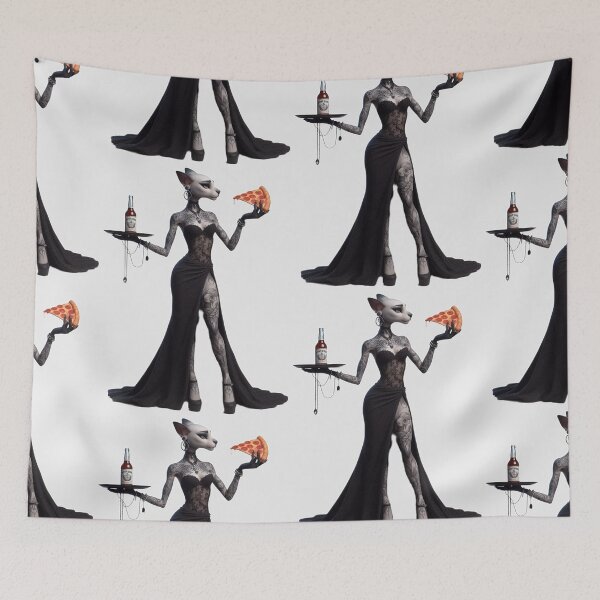 Item preview, Dark Glamour Sphynx Cat in Evening Gown designed and sold by LujziWorld.