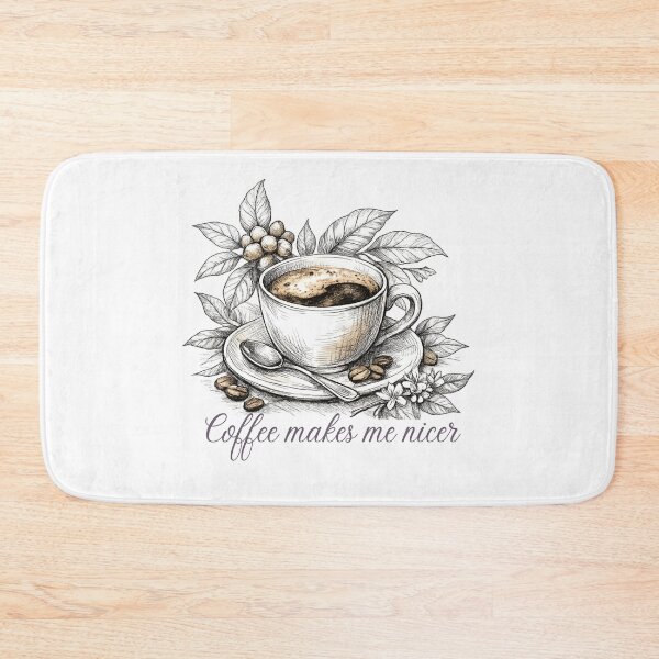 Item preview, Coffee Makes Me Nicer designed and sold by LuveraxArt.