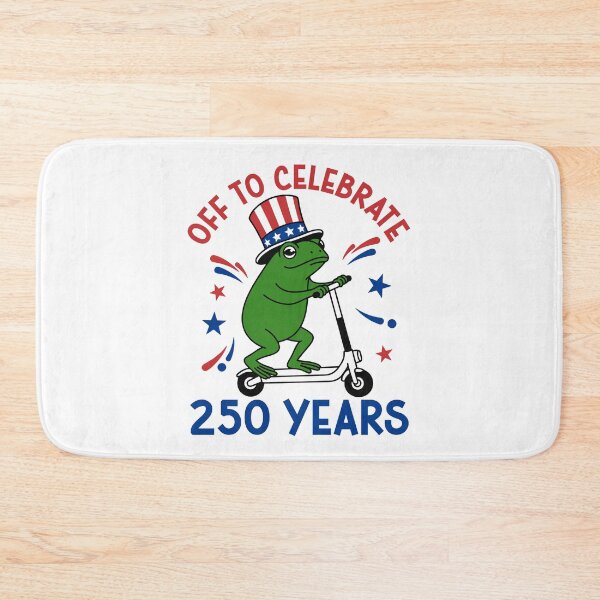 Item preview, Off To Celebrate 250 Years 4th of July America 250 Frog USA Semiquincentennial 250th Anniversary designed and sold by gunaone-design.