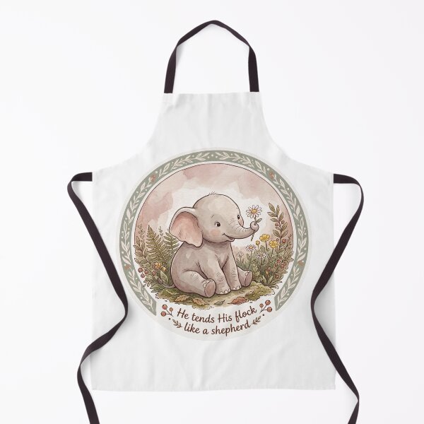 Item preview, Christian Cottagecore Elephant Daisy Tote Bag Isaiah 40 He Tends His Flock Bible Verse Gift designed and sold by Small & Beloved.