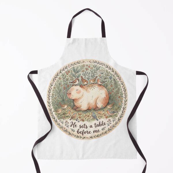 Item preview, Christian Cottagecore Capybara Birds Meal Tote Bag Psalm 23 He Sets a Table Bible Verse Gift designed and sold by Small & Beloved.