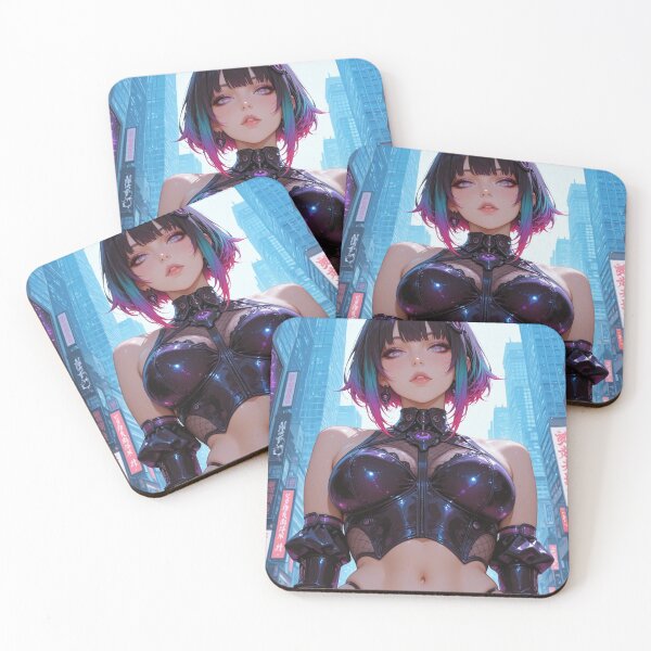 Item preview, Neon City Cyber Waifu — Cyberpunk Anime Digital Illustration designed and sold by Planet Utoppia.