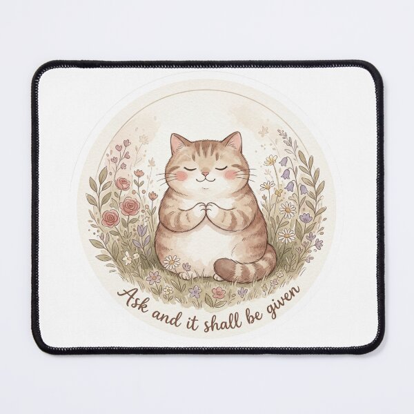 Item preview, Christian Cottagecore Cat Prayer Tote Bag Matthew 7 Ask and It Shall Be Given Bible Verse Gift designed and sold by Small & Beloved.