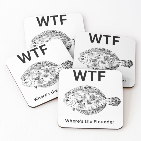 Item preview, WTF Where's The Flounder? Funny Fishing Shirt designed and sold by Captainjno.