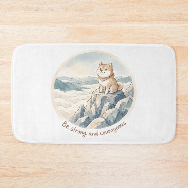 Item preview, Christian Cottagecore Shiba Inu Mountain Tote Bag Joshua 1 Be Strong and Courageous Bible Verse designed and sold by Small & Beloved.