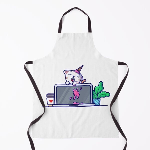 Item preview, Cute Cat With Spilled Ice Cream On Laptop designed and sold by nilkbv.