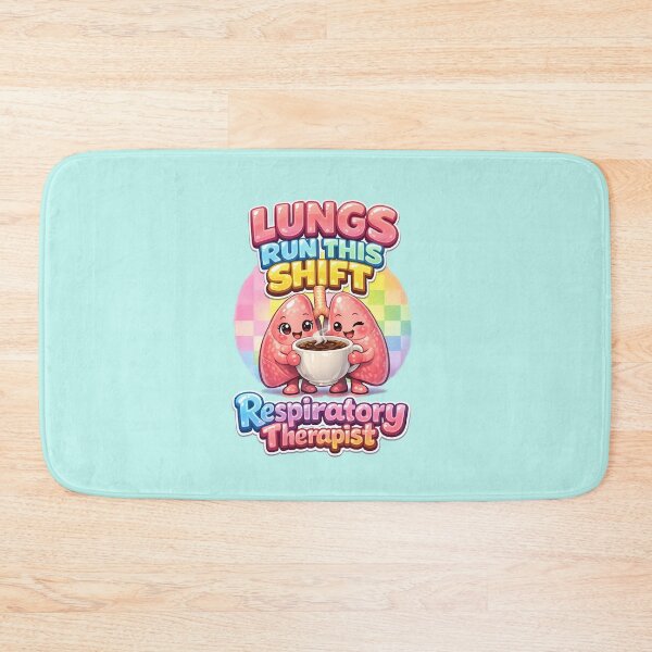 Item preview, Cute Kawaii Lungs Mascot Respiratory Therapist Coffee Lover Funny RT Shift Worker Rainbow Checkerboard Medical Worker Appreciation Week Design designed and sold by ClinicalHubs.
