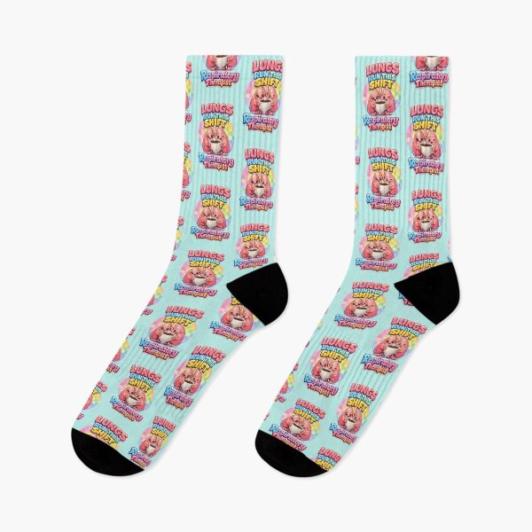 Item preview, Cute Kawaii Lungs Mascot Respiratory Therapist Coffee Lover Funny RT Shift Worker Rainbow Checkerboard Medical Worker Appreciation Week Design designed and sold by ClinicalHubs.