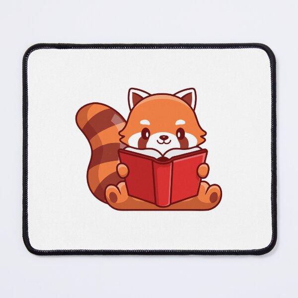Item preview, Cute Red Panda Reading A Book Cartoon designed and sold by nilkbv.