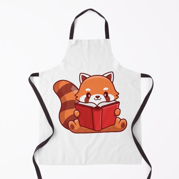 Item preview, Cute Red Panda Reading A Book Cartoon designed and sold by nilkbv.