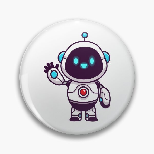 Item preview, Cute Futuristic Robot Waving Hello Cartoon designed and sold by nilkbv.