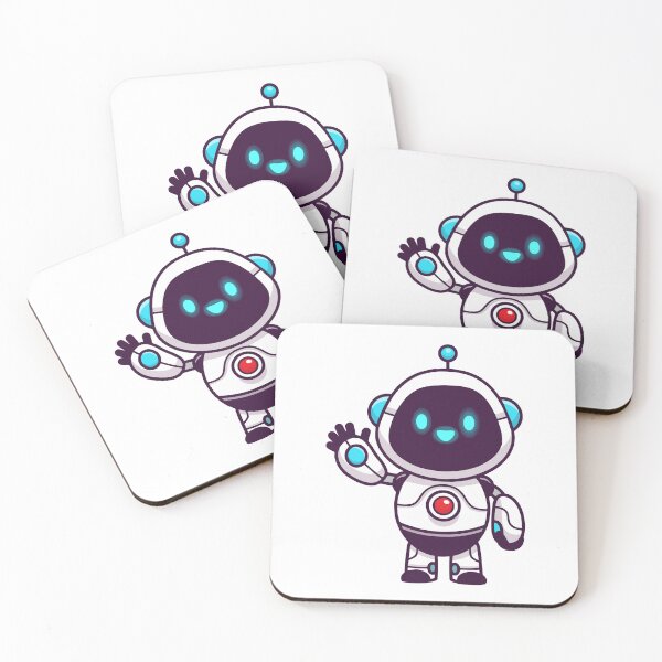 Item preview, Cute Futuristic Robot Waving Hello Cartoon designed and sold by nilkbv.