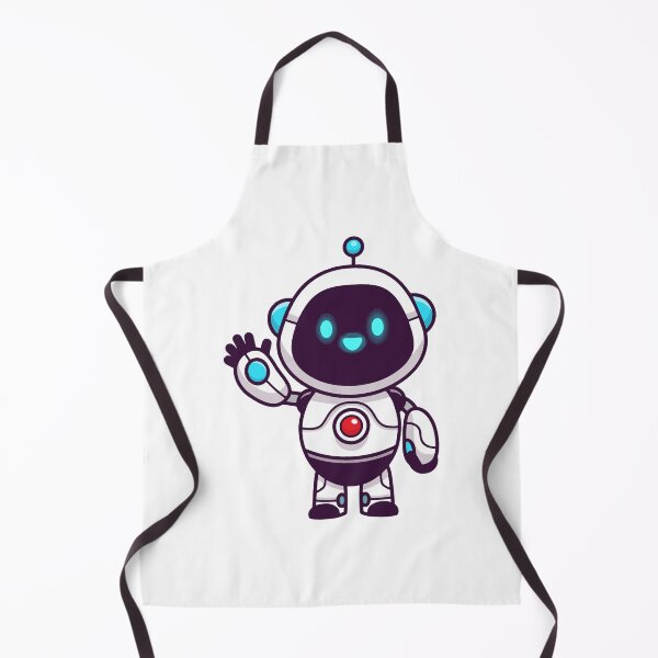 Item preview, Cute Futuristic Robot Waving Hello Cartoon designed and sold by nilkbv.