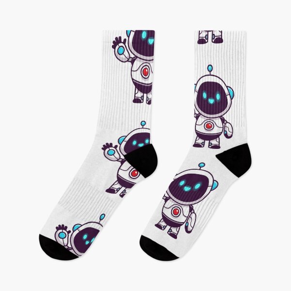 Item preview, Cute Futuristic Robot Waving Hello Cartoon designed and sold by nilkbv.