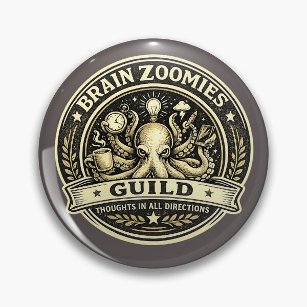 Item preview, Brain Zoomies Guild Octopus Hoodie - Thoughts In All Directions Overthinkers Design  designed and sold by Halejo68.