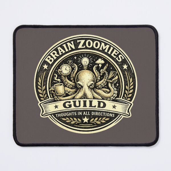 Item preview, Brain Zoomies Guild Octopus Hoodie - Thoughts In All Directions Overthinkers Design designed and sold by Halejo68.