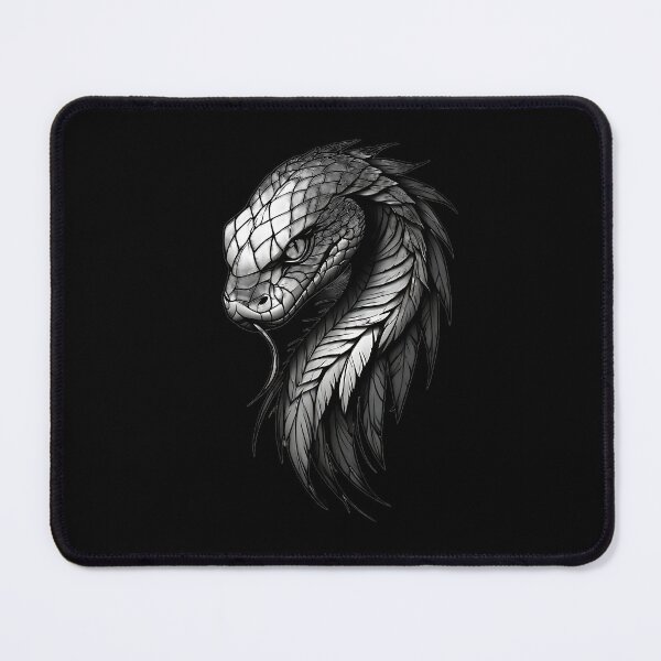 Item preview, Detailed Snake Head Sketch Black White Tattoo Art designed and sold by UrbanPrts.