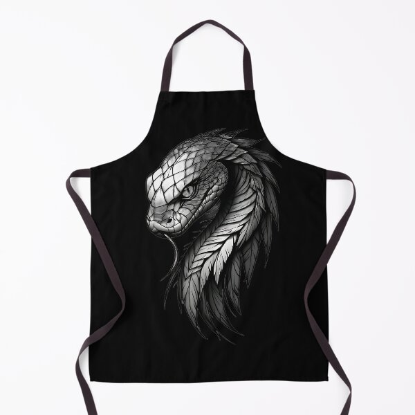 Item preview, Detailed Snake Head Sketch Black White Tattoo Art designed and sold by UrbanPrts.