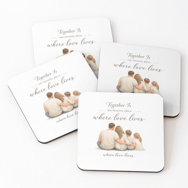 Item preview, Together Is Our Favorite Place – Family Love Minimalist Illustration designed and sold by MariMarArt.