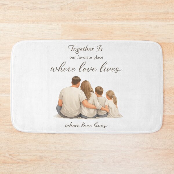 Item preview, Together Is Our Favorite Place – Family Love Minimalist Illustration designed and sold by MariMarArt.