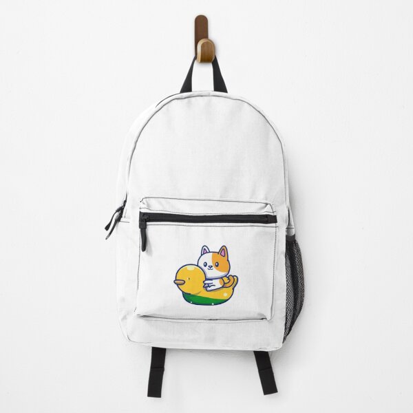 Item preview, Cute Cat Riding Yellow Rubber Duck Illustration designed and sold by nilkbv.