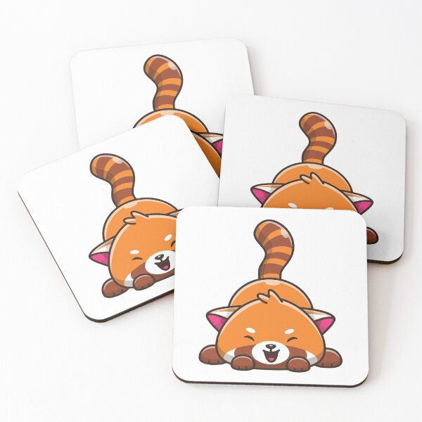 Item preview, Cute Red Panda Happy Laying Down Illustration designed and sold by nilkbv.