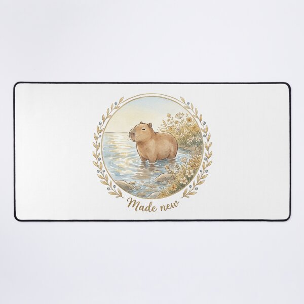 Item preview, Christian Cottagecore Capybara Stream Tote Bag Romans 6 Made New Baptism Bible Verse Faith Gift designed and sold by Small & Beloved.