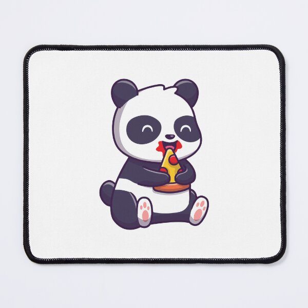 Item preview, Cute Panda Eating Pizza Slice Illustration designed and sold by nilkbv.
