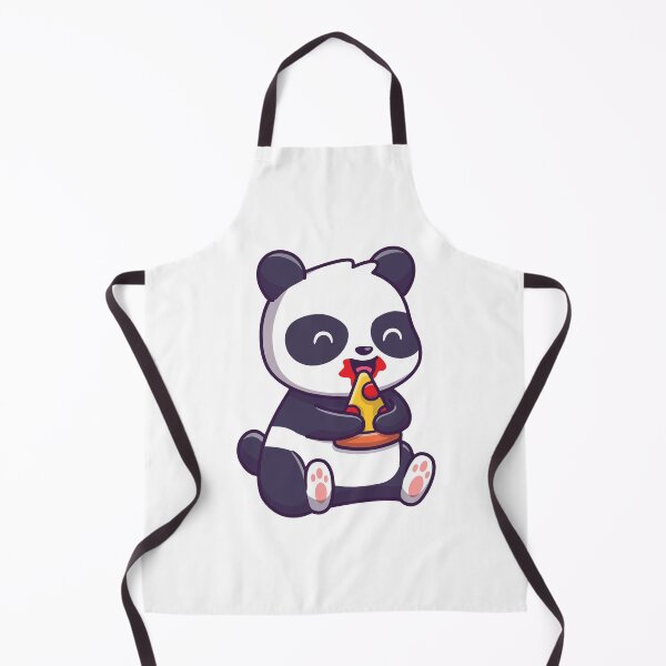 Item preview, Cute Panda Eating Pizza Slice Illustration designed and sold by nilkbv.